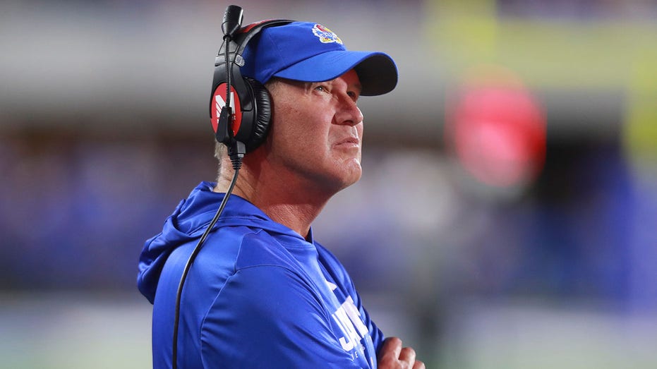 Kansas fined $25,000 for coach's 'inaccurate statement' about pocket knife hitting staffer in Texas Tech game