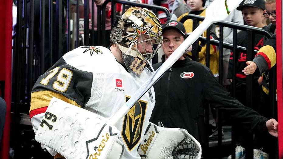 Vegas Golden Knights goalie Carter Hart says Hurricanes fans' 'no means no' chants are 'just noise'